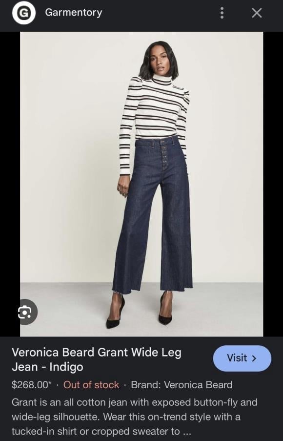 Veronica Beard wide leg Jeans