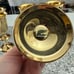 Electroplate 24 K Gold 5 Piece Set Stamped Unbranded Wine Goblets 5.5” tall