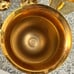 Electroplate 24 K Gold 5 Piece Set Stamped Unbranded Wine Goblets 5.5” tall
