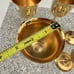 Electroplate 24 K Gold 5 Piece Set Stamped Unbranded Wine Goblets 5.5” tall