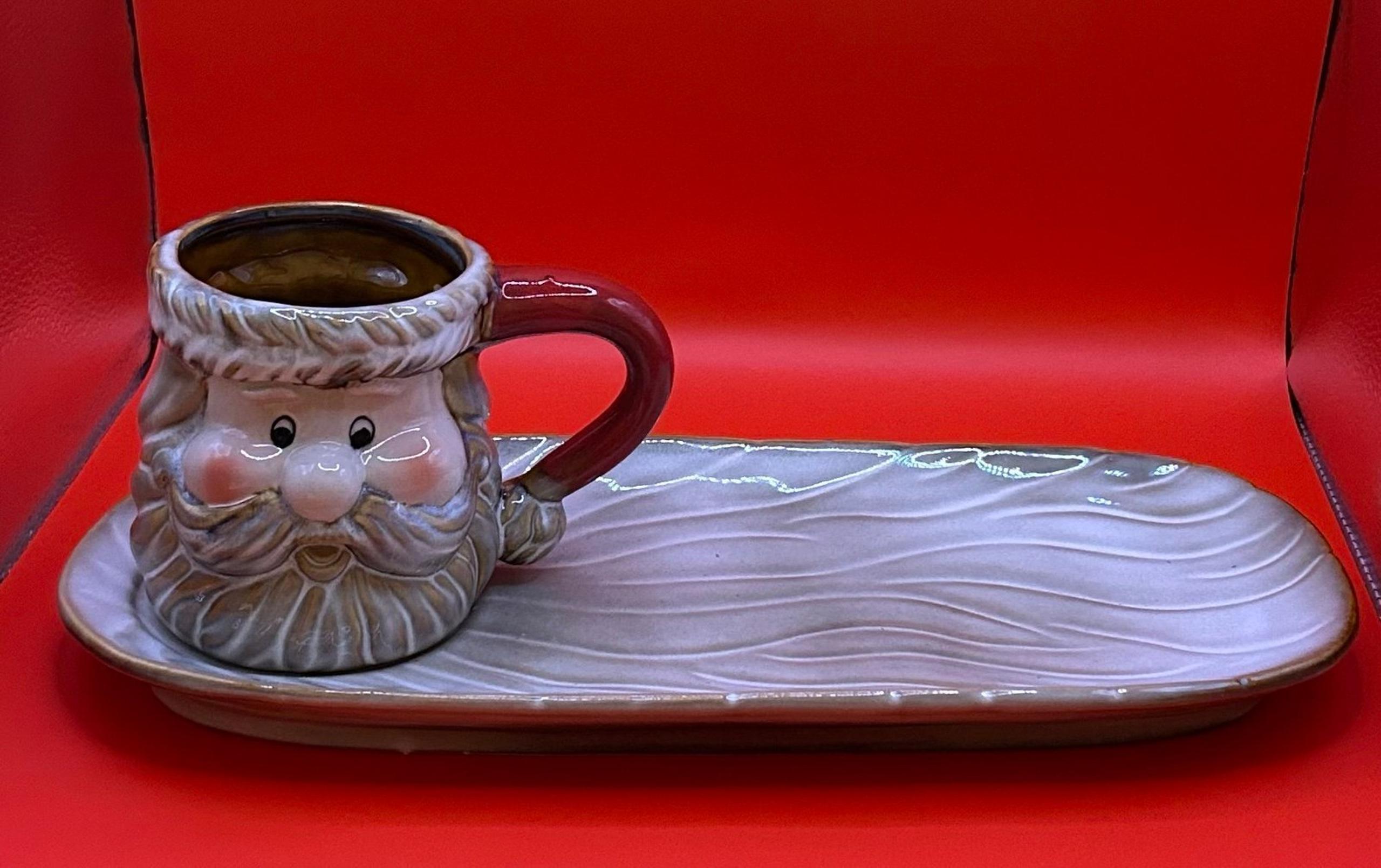 Santa cup and platter for milk and cookies