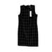 NWT Ralph Lauren Dress Classic Windowpane Black Tan Faux Leather Trim