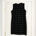 NWT Ralph Lauren Dress Classic Windowpane Black Tan Faux Leather Trim