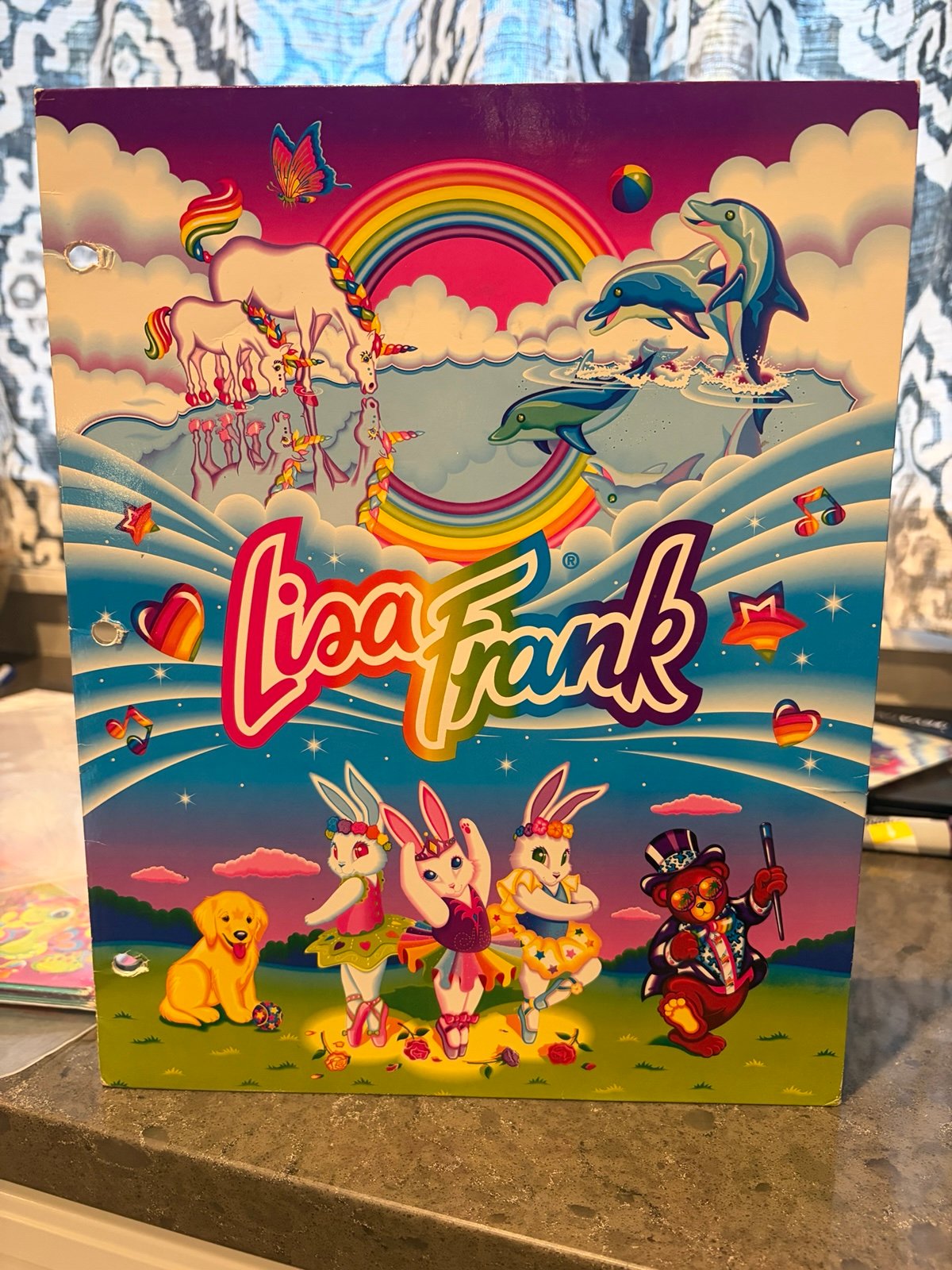 Lisa Frank Vintage Binder Fantastic Friends Rare 90s
