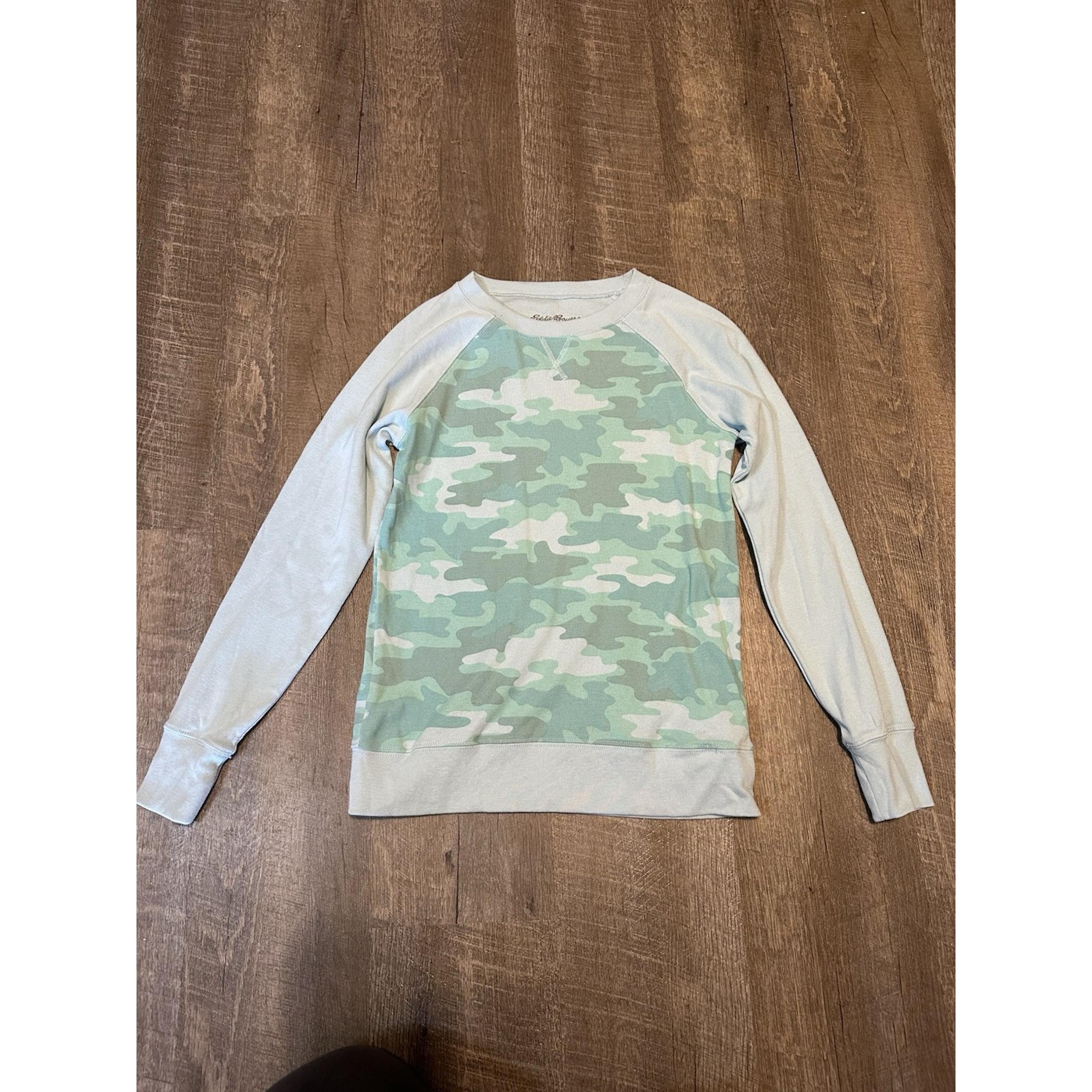 EDDIE BAUER Camo Legend Wash Pullover Sweatshirt Crew Long Sleeve XS
