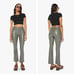 MOTHER The Insider Flood pants Cinder Block gray green faux leather size 28 NEW