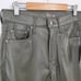 MOTHER The Insider Flood pants Cinder Block gray green faux leather size 28 NEW