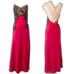 Victoria’s Secret 90s Silk Red Black Lace Vintage Lattice Maxi Gown Slip Dress M