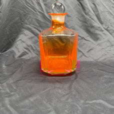 VTG Rare! HTF tangerine glass decanter