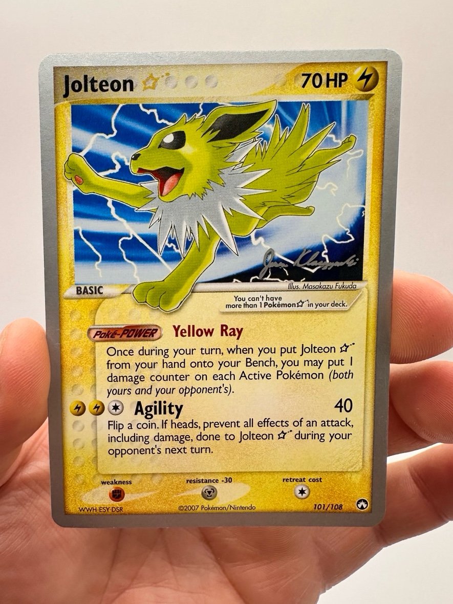 Jolteon GOLD STAR ⭐️101/108 Non holo 2008 World Championships. VERY RARE!