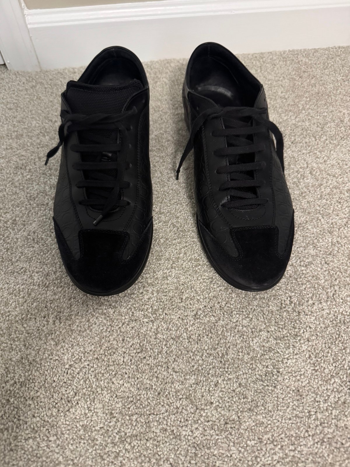 Salvatore Ferragamo Leather & Suede Lace Up Shoes