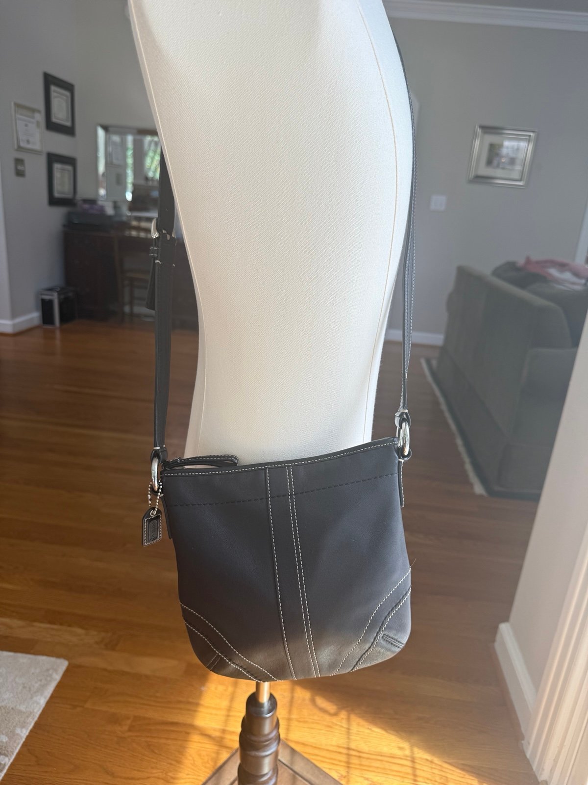 Coach RARE vintage black soho swingpack crossbody purse