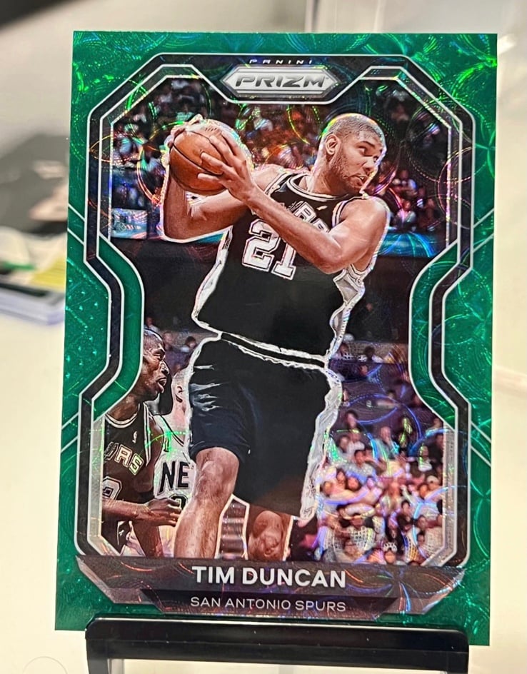 2020-21 Prizm Tim Duncan SSP /8 Green Scope