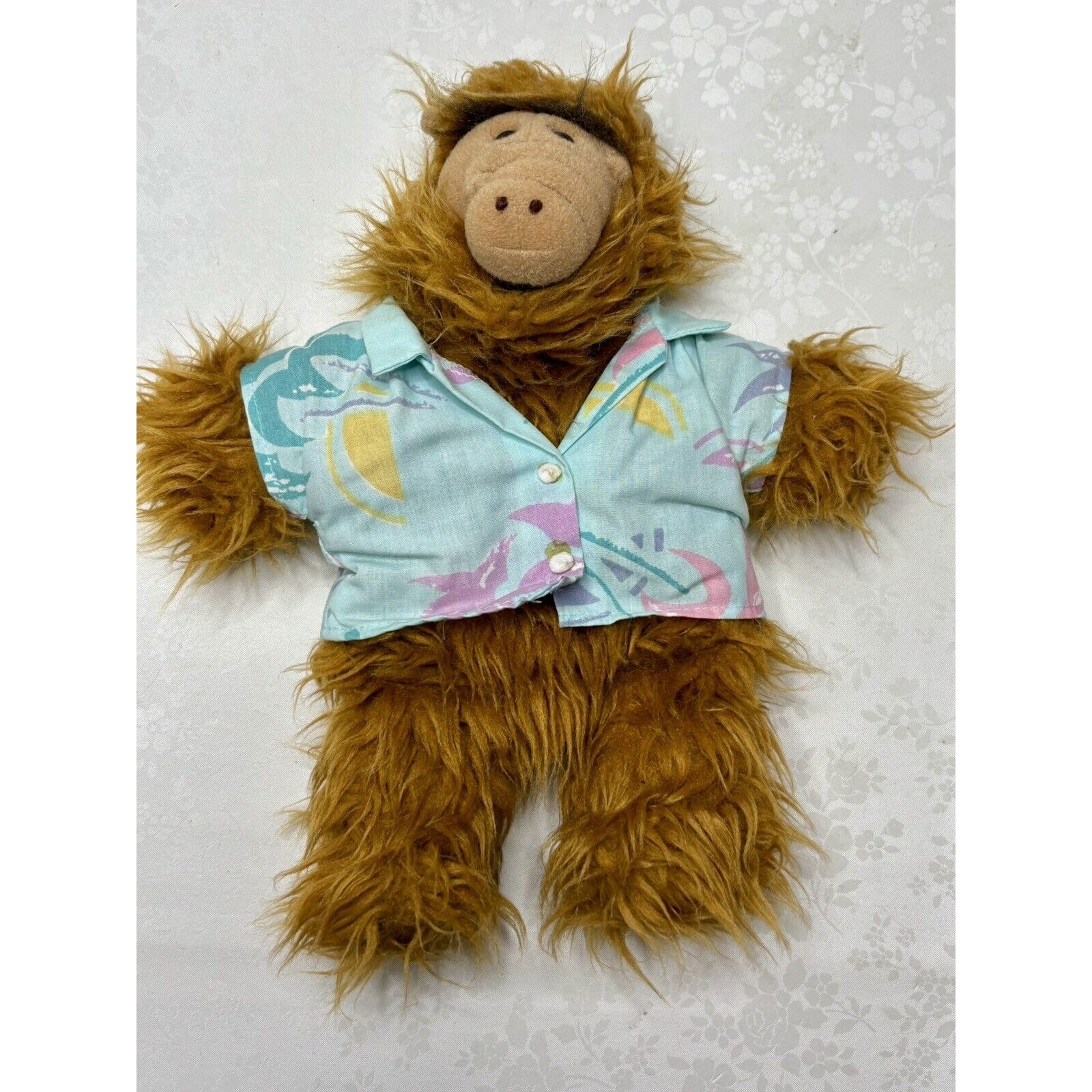 1988 ALF Alien Plush Hand Puppet Doll Hawaiian Shirt Vintage 80s Burger King