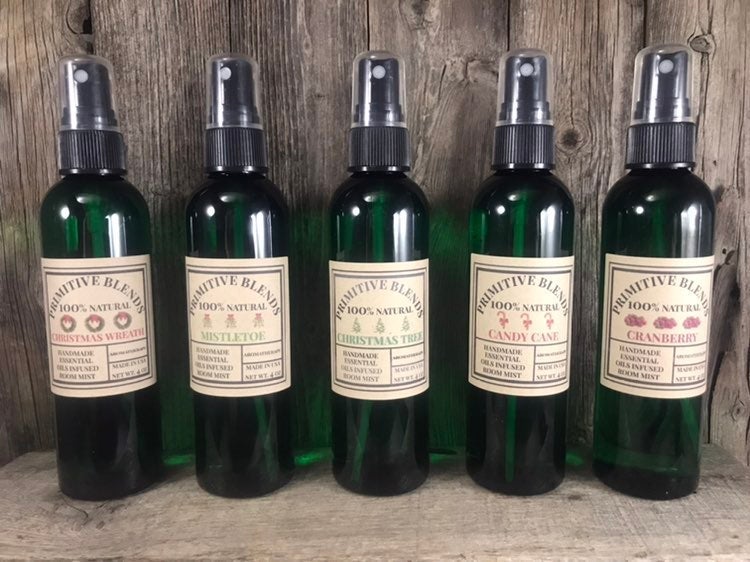 PRIMITIVE BLENDS NATURAL ROOM SPRAY CHRISTMAS SET WINTER FRAGRANCE ESSENTIAL OIL