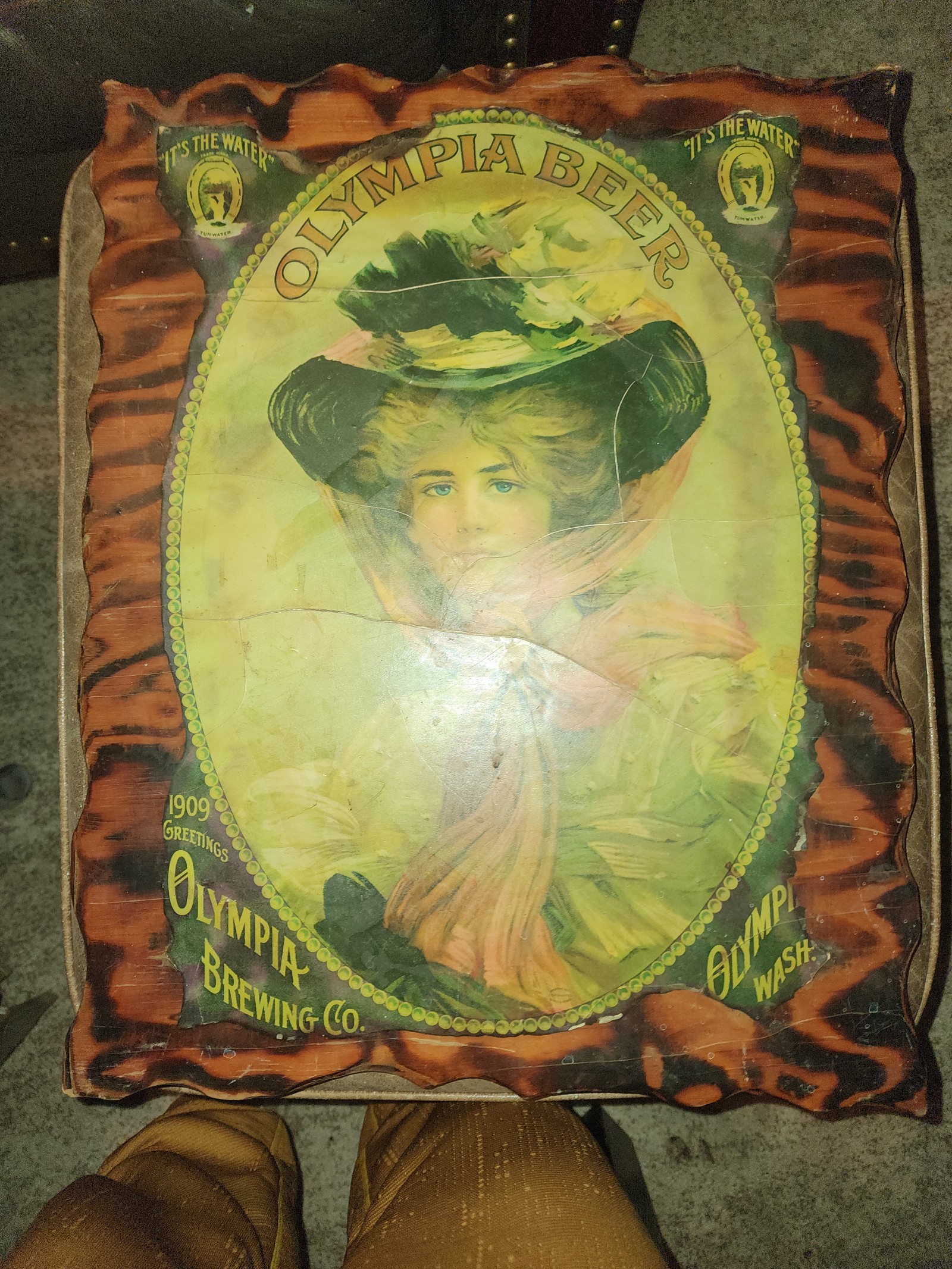Antique Olympia beer signage