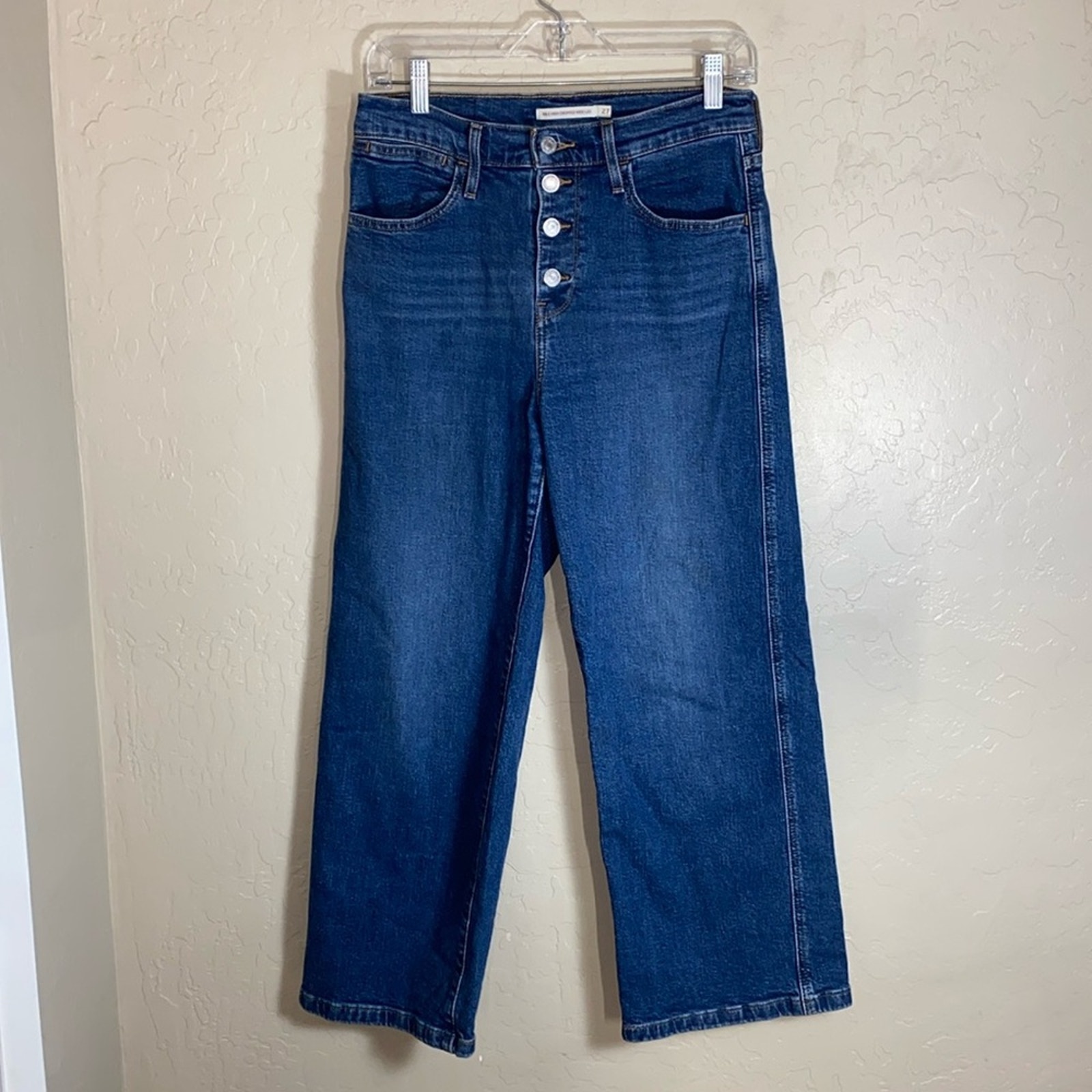 Levi’s mile high cropped wide leg jeans
