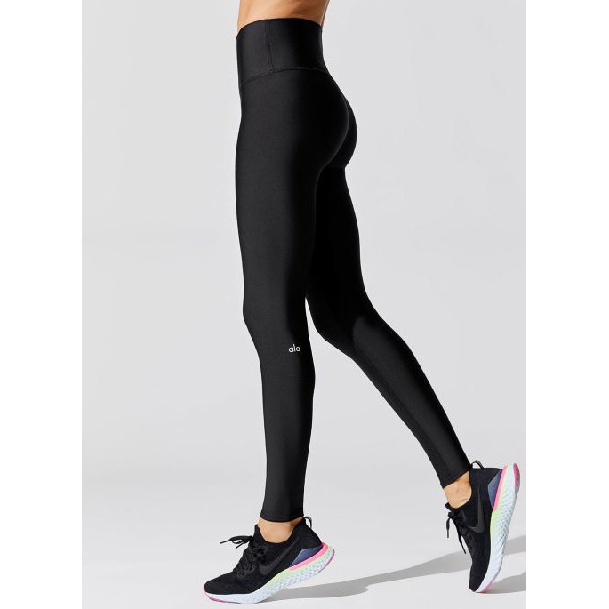Alo High-Waist Airlift Leggings Black Hi-Rise Waisted Tights Full-Length Pants