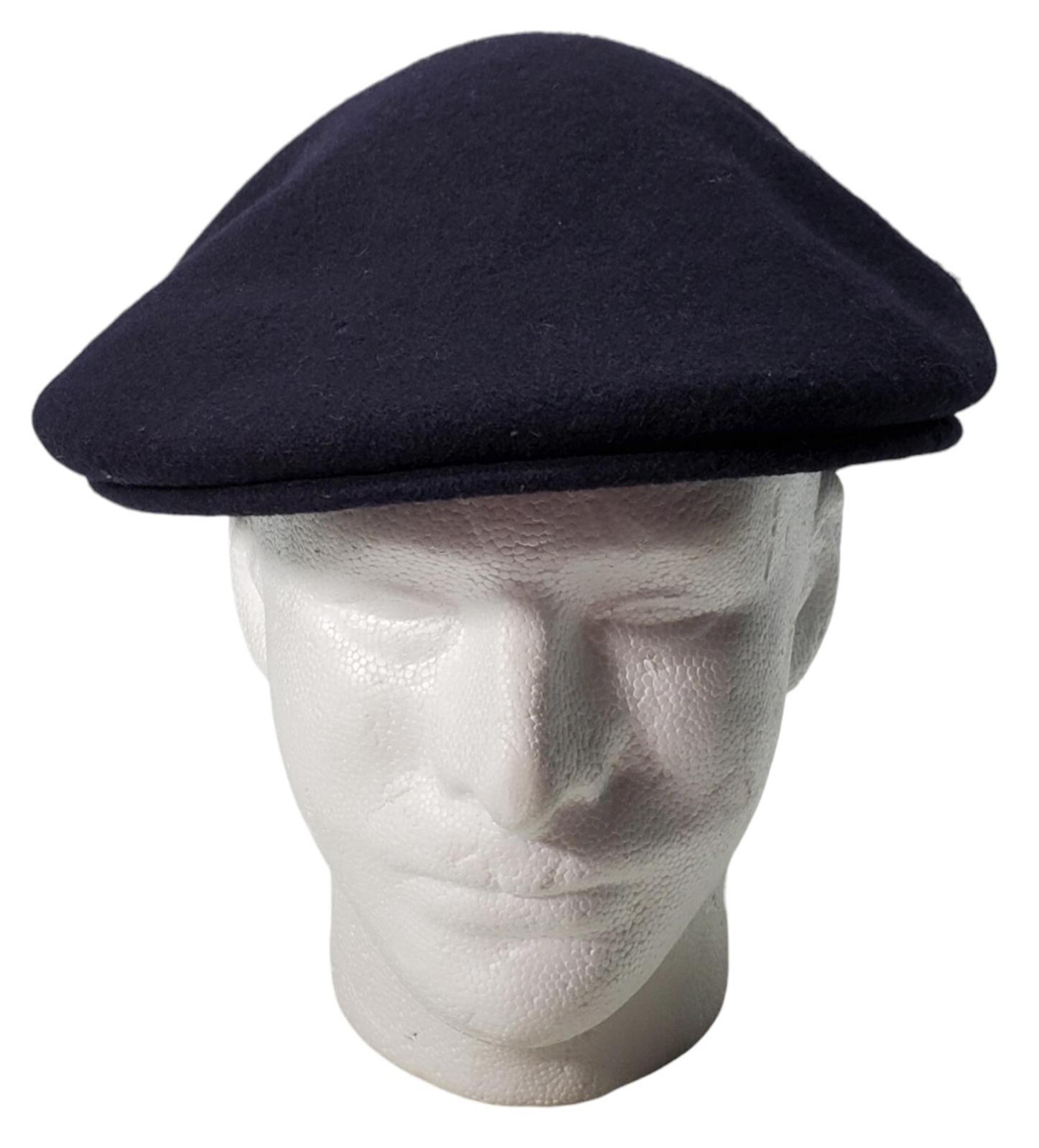 Mens Dockers, Wool Blend Ascot Style Cabbie Newsboy Flat Hat Cap Navy Size L/XL