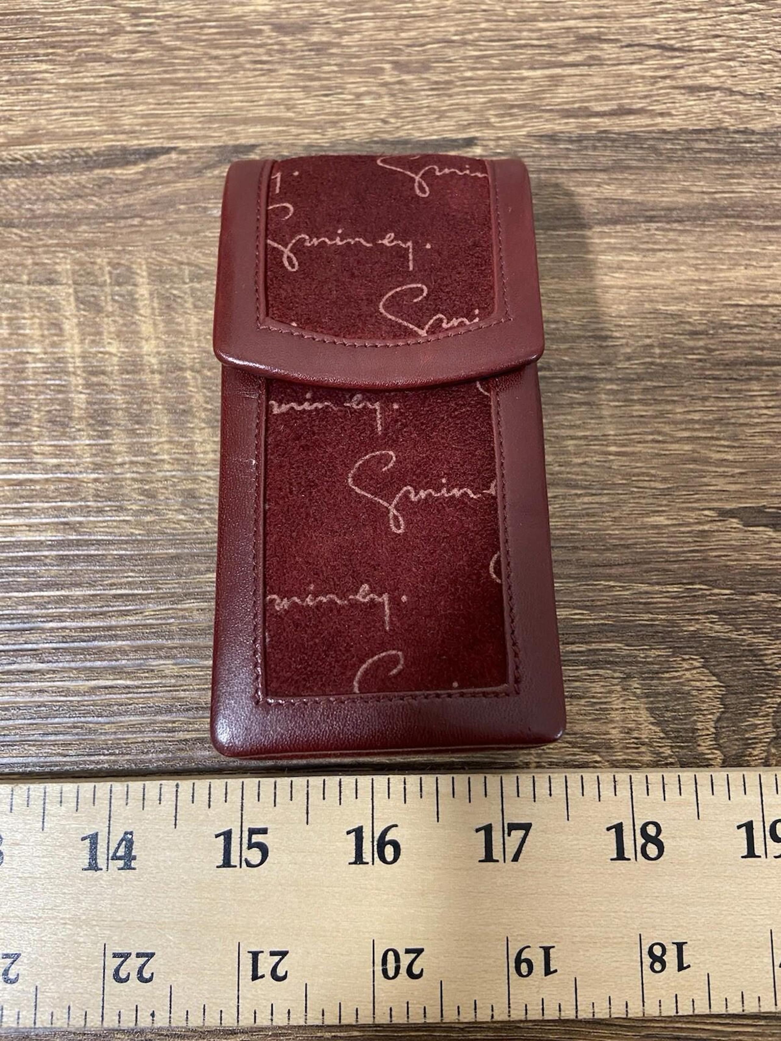 Givenchy vintage red leather suede cigarette case small bag