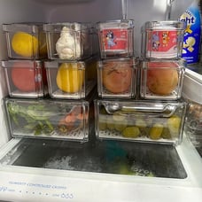 14 Pack Fridge Organizer, Stackable Refrigerator Organizer Bins with Lids, BPA-F