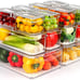 14 Pack Fridge Organizer, Stackable Refrigerator Organizer Bins with Lids, BPA-F