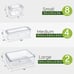 14 Pack Fridge Organizer, Stackable Refrigerator Organizer Bins with Lids, BPA-F