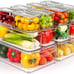 14 Pack Fridge Organizer, Stackable Refrigerator Organizer Bins with Lids, BPA-F