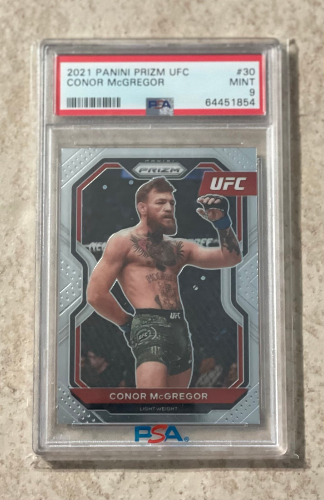 Conor McGregor 2021 Panini Prizm UFC #30 PSA 9 Mint