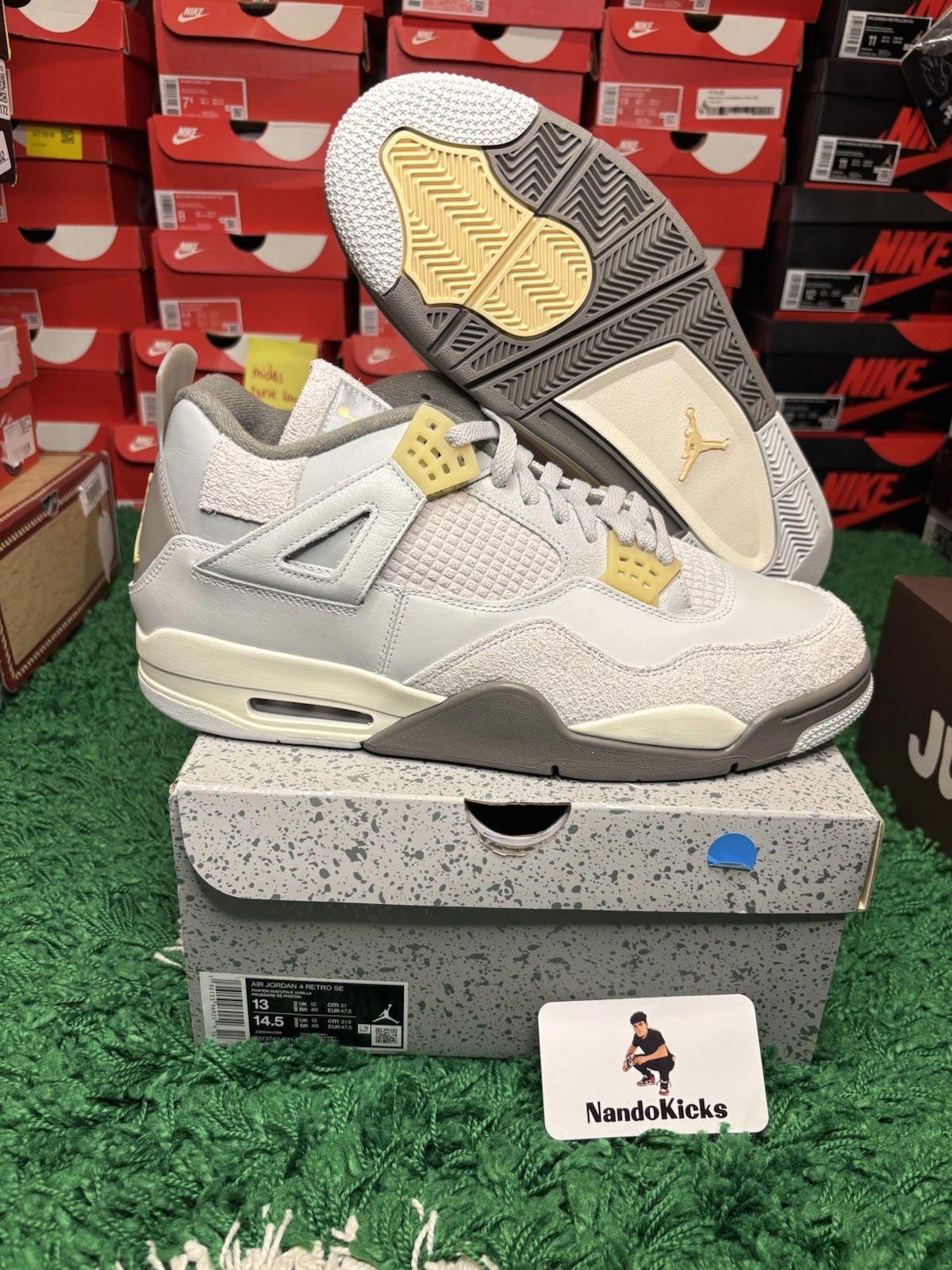 Nike Air Jordan 4 Retro PHOTON DUST 2023 - Size 13M - DV3742-021