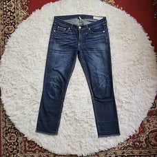 Rag & Bone Women's Cropped Blue Jeans - 31 - Santiago