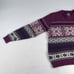 VtG Woolrich Women Cotton knit Sweater Size M Burgandy Isle Nordic Crewneck