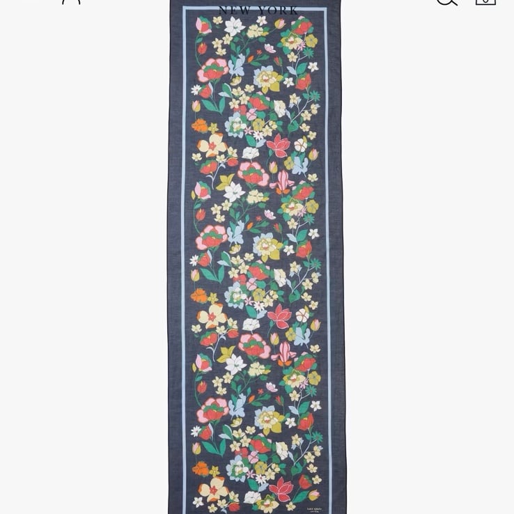 Kate Spade Floral Garden Oblong Scarf NWT