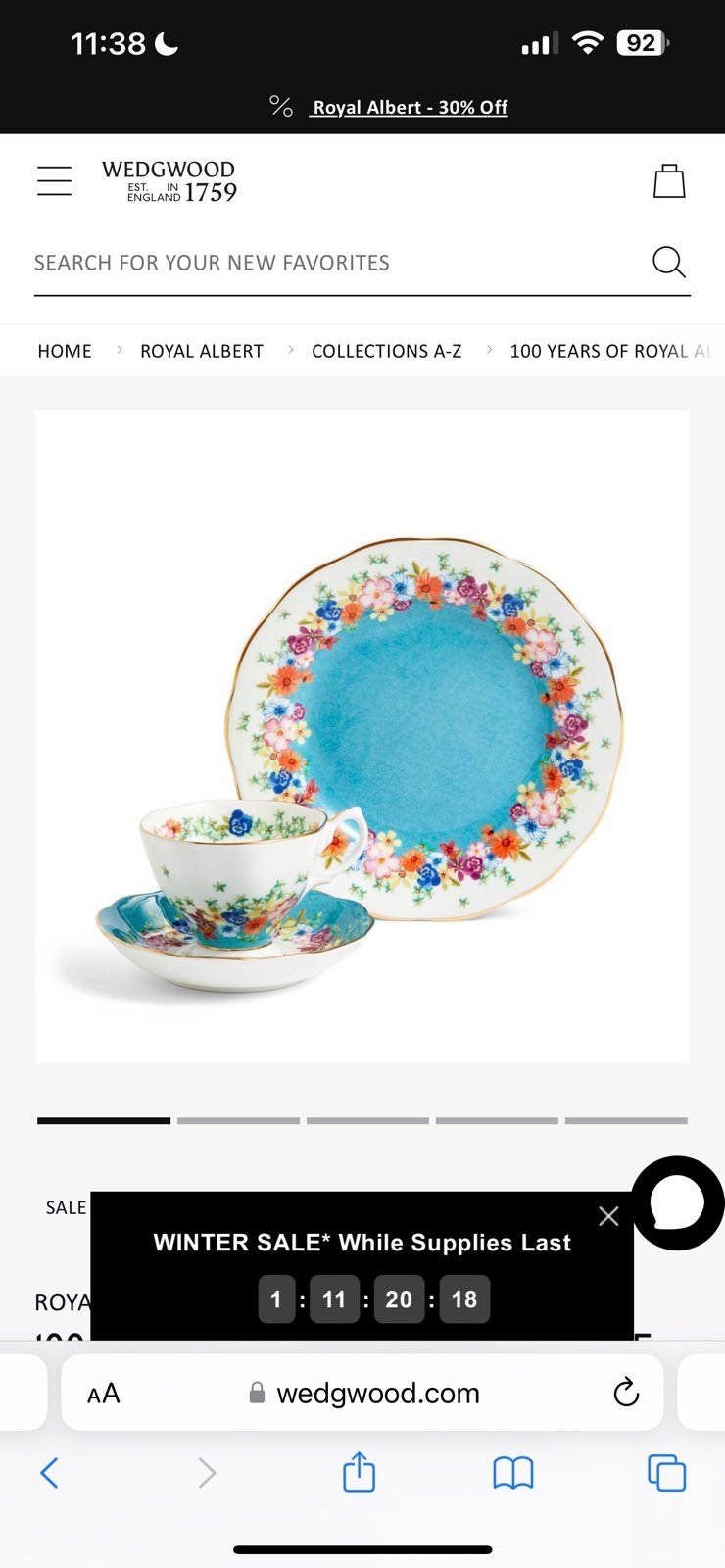 100 Years tea cup, saucer plate 3 pieces set, FLORENC 1940