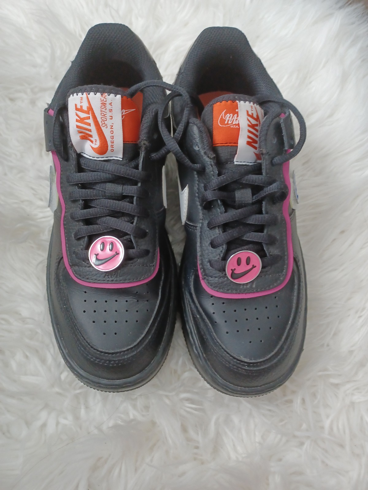 Custom black Air Force Ones