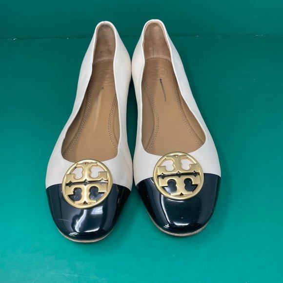 新作★Tory Burch Chelsea Cap-Toe Ballet Flat Tory Burch | Chelsea Cap Toe Leather Ballet Flats