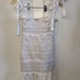 Chelsea & Violet White Tiered Smocked Mini Dress Ruffle Shoulder Tie Square Neck