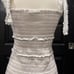 Chelsea & Violet White Tiered Smocked Mini Dress Ruffle Shoulder Tie Square Neck