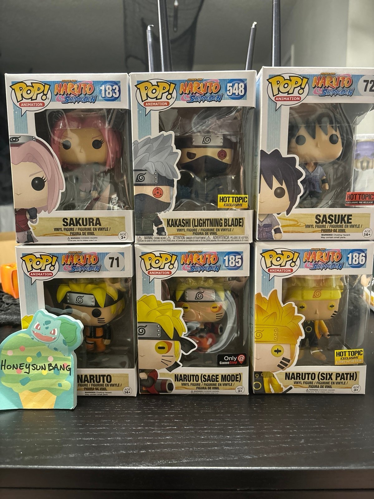 Naruto Uzumaki, Sasuke Uchiha, Sakura Haruno, Kakashi Hatake Team 7 Funko Pop
