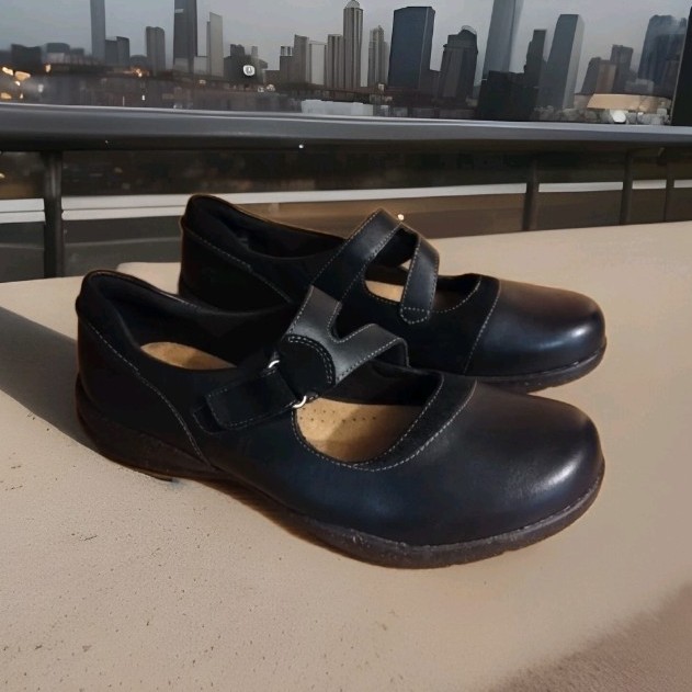 Clarks ROSEVILLE Women’s Black Leather Closed Toe Mary Jane Shoes Size 11 M