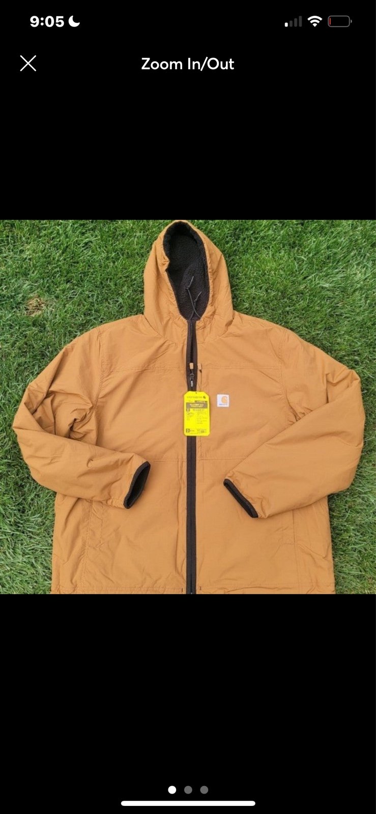 Reversible carthartt jacket waterproof