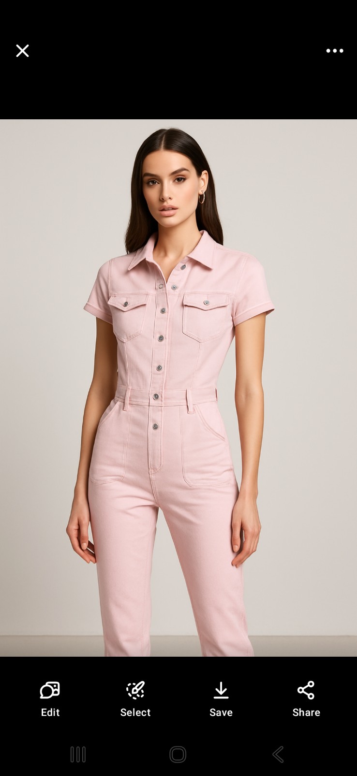 Onesie pink denim