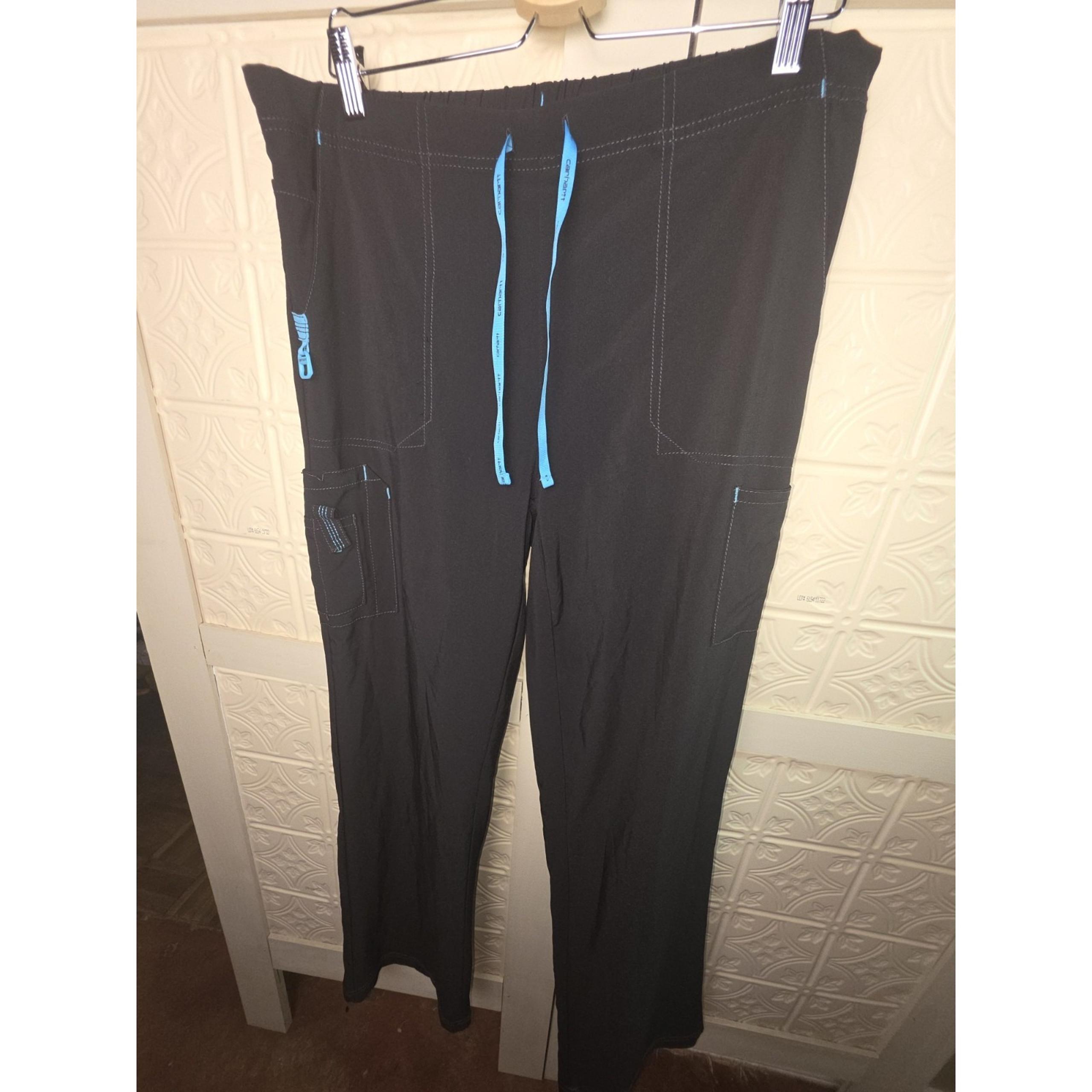 Carhartt Womens Cross Flex Utility Boot Cut Scrub Pant Black - Size Large Tall