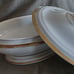 Antique French Gold Trim Tulip Compote Tureen Soup Serving Dish