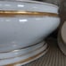 Antique French Gold Trim Tulip Compote Tureen Soup Serving Dish