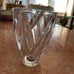 Sasaki Modern Heavy Cut Clear Crystal Vase