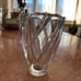 Sasaki Modern Heavy Cut Clear Crystal Vase