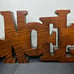 Vtg “NOEL” Wooden Candlestick Holder 7.75”x4” Holiday Christmas Decor