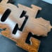 Vtg “NOEL” Wooden Candlestick Holder 7.75”x4” Holiday Christmas Decor