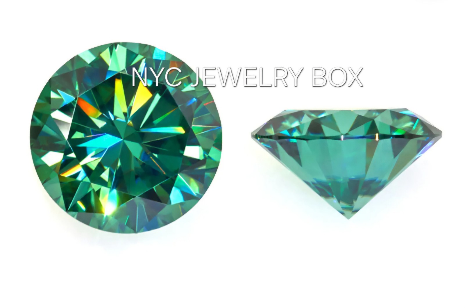 CAPTIVATING 5.60CTW. BELCHER-SET BLUE-GREEN DIAMOND COCKTAIL RING
